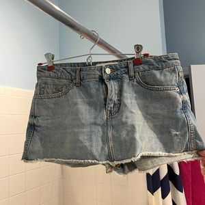 Zara jean mini skirt/skort